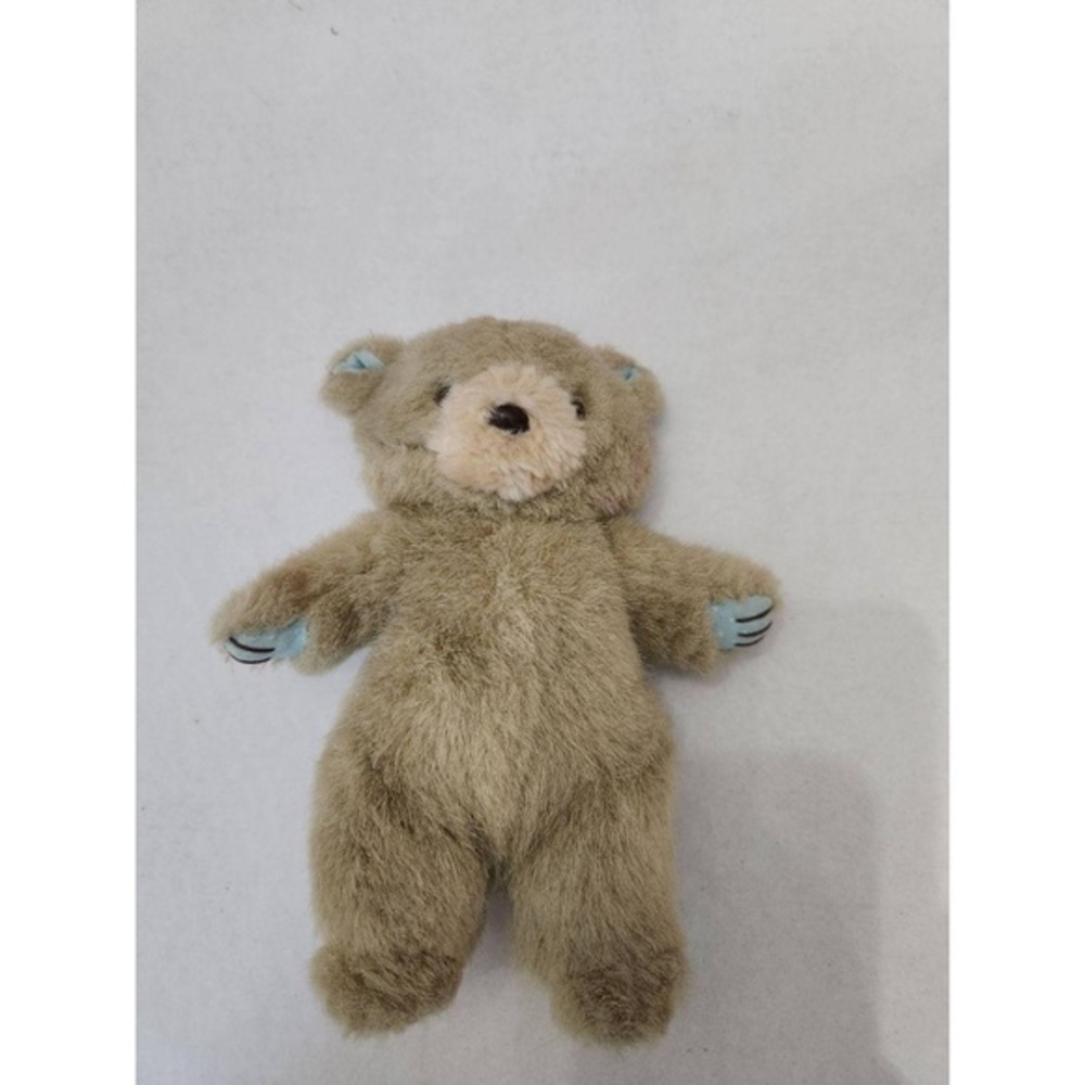 1990 Vintage Gibson Greetings Plush Teddy Bear Brown Blue‎ Soft Collectible